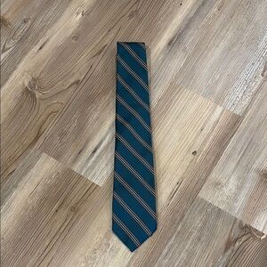 Hardy Amies Teal Striped Tie